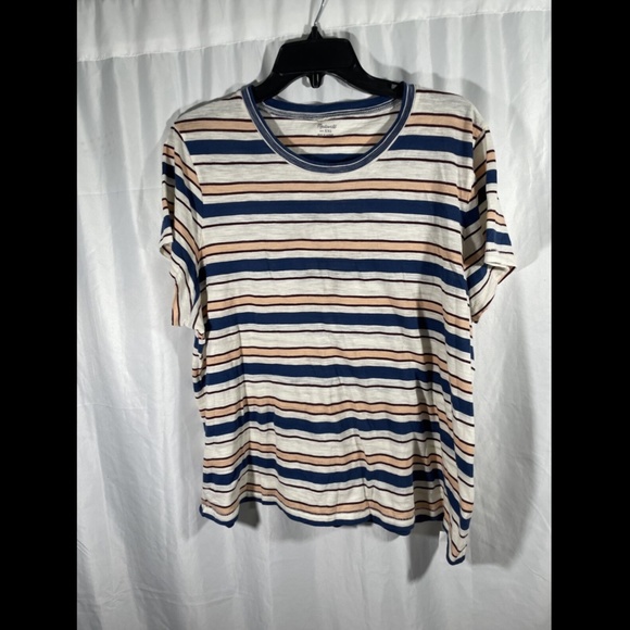 New Madewell Whisper Stripe Ringer Tee Shirt XXL - Picture 7 of 12